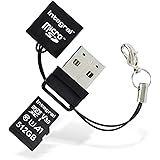Integral Micro SD card reader USB 2.0 memory card adapter for Micro SD, MicroSDHC, MicroSDXC, Black