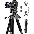 Trépied JOILCAN 165 Cm – Alu – Pour Appareil Photo Canon Nikon Sony DSLR – Noir