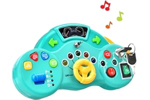 YITICAL Busy Board Montessori Jouet Bebe 1 an avec Interrupteur LED et Son de Voiture, Jeux Jeu Montessori Jouet Enfant 1 2 3 Ans, Cadeau Enfant Jeux Educatif Enfant Garçon et Fille, Jouets de Voyage