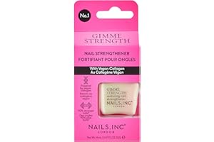‎NAILS INC Nails.INC Gimme Strength Nagelbehandlung, Wiederherstellung des Nagelstärkers mit veganem Kollagen, schimmernder Nagel-Textmarker, tierversuchsfrei, vegan
