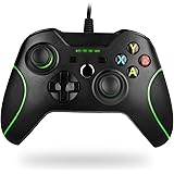 Wired Controller for Xbox one, Techken PC Game Controllers Gamepad with Headset Jack (Black)