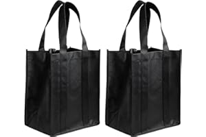 VPB 2PCS Sac à Bouteilles vin Sac-Transporte 6 Eau ou vin Rouge Bouteilles Sac des Courses idéal pour Faire Les Courses et emporter Les Bouteilles vides