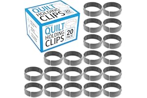 IMPRESA [20 Paquets de Pinces pour Quilting - Pinces résistantes pour Le Quilting à la Machine - Grandes Pinces de 1" de Haut pour Le Quilt - Anneaux de 3" de diamètre pour Le Quilting