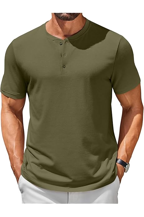 Henley Hemden Herren PrinStory Henley-Shirt Herren – Baumwolle Mit - Main Image