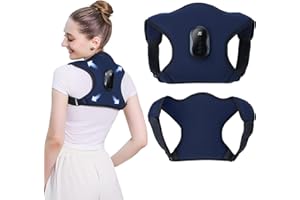 Bestcool Soporte de hombro con calefacción, masajeador de hombros portátil con calefacción para hombres y mujeres con 2 modos y 3 niveles de calor, soporte eléctrico para aliviar la fatiga del cuello
