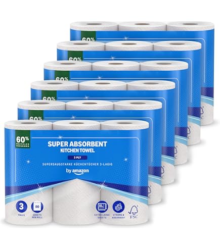 10 Rouleaux De Papier De Nettoyage 2 Couches — 300 Feuilles Chacun, Blanc, Pour Atelier Et Maison
