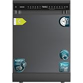 Cecotec Dishwasher 60 cm Free Installation Bolero Aguazero 6550 Dark | 16 Services, 3rd Tray Cutlery, Inverter Plus Duo Motor