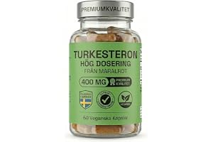 Noop Turkesterone Testobooster för män med 400 mg daglig dos, 60 kapslar, Ajuga Turkestanica Extract (10:1 Formula), 60 Day Supply - Natural Turkesterone från Ajuga Turkestancia