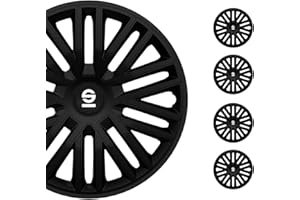 ‎SPARCO Sparco Radzierblenden Bergamo - 14-Zoll - Schwarz - Satz mit 4 Stück