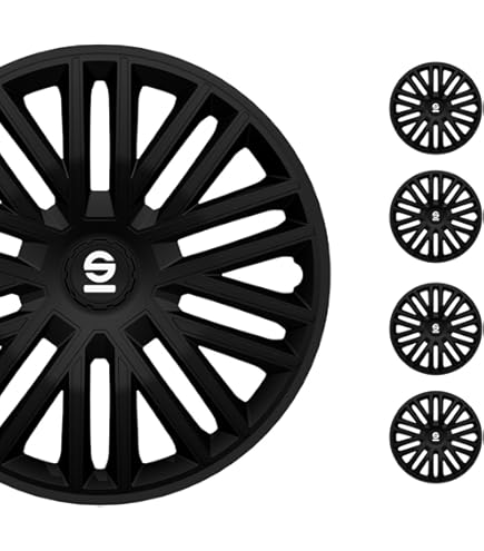 Sparco Bergamo wieldoppen 15 inch zwart - De Wieldopshop