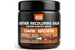 NIUB Leder Reparatur Set, Lederfarbe Autositze, Lederreparatur Creme, Auto Leder Reparatur Set, Leder Auffrischen, Färben, Flüssigleder & Lederfarbe Dunkelbraun