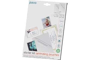 Pavo - Lamineringspåsar Starterkit x55, 2x75 mikrofon, Diverse storlekar, Glansigt