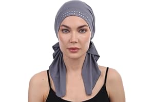 DERESINA HEADWEAR Deresina Bandana Pre-Annodato in Cotone e bambù per la Perdita dei Capelli, la Chemioterapia,Bandana per oncologia