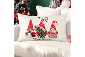 JOTOM Christmas Pillow Covers Christmas Winter Holiday Cushion Covers Home Decorative Throw Pillow Covers Xmas Pillowcases for Sofa Bed Couch Decor
