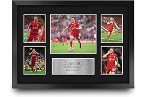 HWC Trading FR A3 Diogo Jota Liverpool Gifts Printed Signed Autograph Picture for Football Fans and Supporters - A3 Framed