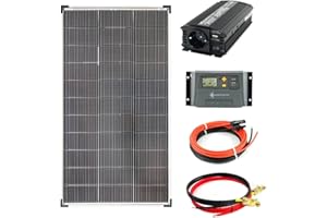 SOLARTRONICS Komplettset 1x120 Watt Solarmodul 1070x585 NM600 Watt Wandler 10A Laderegler Photovoltaik Inselanlage