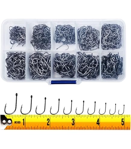 bassdash aberdeen fishing hooks Bassdash 180 Pieces Aberdeen Fishing Hooks Assortment, Light Bronze Color,  Hook Sizes 2/0, 1/0, 2, 4, 6, 8, Tackle Box : Amazon.in: Sports, Fitness &  Outdoors
