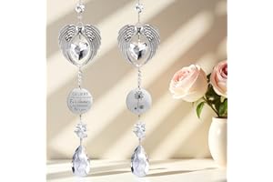 EFNHJF5 Beidseitige Kristall Sonnenfänger Sympathie Geschenke für den Verlust eines geliebten Mom Dad Tochter Sohn,Trauergeschenke Geschenke für trauernde,Beerdigung Geschenk,Einzigartige Memorial Geschenk