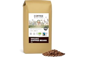 Coffee Masters Peruvian, Organic, Fairtrade, Coffee Beans - Great Taste Award Winner 2018 (1 Pack x 1 Kg)