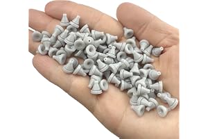 Voolan 50 st utbytesduschmunstycken, mjukt självrengörande munstycke i rostfritt stål, silikonmunstycke för duschhål (50-pack