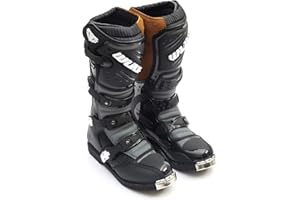 WULF STRATOS GLOVES Wulfsport Cub LA Junior Kids Leather Motocross Boots (EU 39 / UK 6, Black)