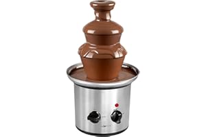 Clatronic® Schokobrunnen mit exzellentem Schokofluss | für Früchte und Gebäck I Schokoladenbrunnen leicht zu reinigen | Schok