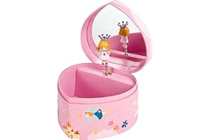 Trousselier Carillon Bambina - Carillon Portagioie Bambina Principessa a forma di Cuore - Regalo Bambina da 0 a 12 anni o più - Porta Gioie Bambina - Regalo Battesimo Bambina, Comunione