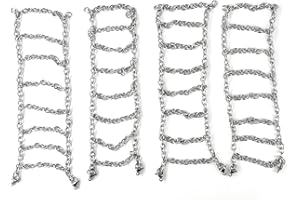 JOYSOG RC Auto Schneekette, 4 Stück, Metall, Anti-Rutsch-Schneeketten, Reifenketten für Traxxas 1/18 TRX4M RC Crawler Zubehör