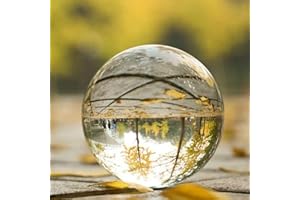JITIFAZH K9 Kristallkugel(60mm), Dekor Fotografie Ball, Klare Kristallkugel Lensball für Fotografie – Glas Kugel Wahrsager & Meditation, kein Stand