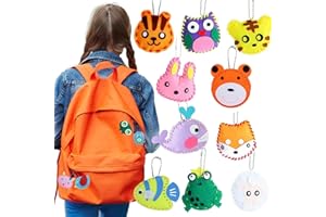 WSNDM 10 Piezas Kit de Costura de Niños, Aprender a Coser Animal, Kit de Manualidades de Fieltro Educativa de Bricolaje, Lindo Paquete de Costura Relleno, para Principiantes y Niñas(Estilo Aleatorio)