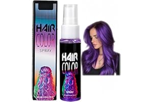 LOMEYA Purple Hair Spray Colour for Kids, Temporary Vibrant Colored Hair Dye, Instant Styling for Cosplay, Parties & Prom, Easy Wash-Out, Ideal for Festive Events in Purple