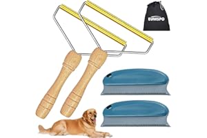 EURTES Eumspo 4 Stück Tierhaarentferner, Fusselrasierer, Tragbarer Fusselentferner, Fusselbürste Katzenhaarentferner, Hundehaare Entfernen Fusselroller Haarentferner für Teppich Kleidung Tierhaar und Sofa