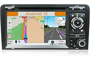 YUNTX Android 12 Autoradio per Audi A3 (2003-2011) | doppio DIN | Canbus | 7 Pollici | DVD | DAB+ Supporto | SD | USB | 3G/4G | WLAN | Bluetooth | MirrorLink