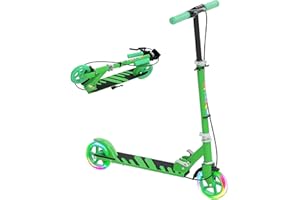 ‎AIYAPLAY AIYAPLAY Roller Kinder Scooter mit Leuchtenden Rädern, Bremse, klappbarer Kinderroller Höhenverstellbarer Tretroller Kickscooter für Kinder Jugendliche 3-8 Jahre Cityroller bis zu 50 kg