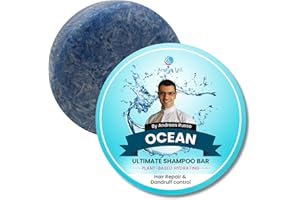 ARETON Champú sólido en barra - acondicionador natural - cabello seco, cabello dañado, nutrición profunda - hidratación a base de plantas, previene puntas abiertas - champú sólido natural – 60gr (oceano)