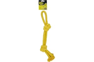 Ferribiella Gioco Cani in Corda 2 Nodi 40 cm 2 Colori Colore : Giallo