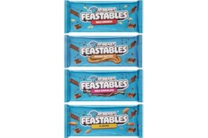 MORE THAN A HUG Mr Beast Feastable Chocolate Bar Mix Bundle - x1 Milk Chocolate, x1 Almond Milk Chocolate, x1 Milk Crunch, x1 Peanut Butter - 4 x 60g Bars