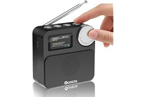 Romicta DAB/DAB+ Radio mit Bluetooth 5.0, tragbares Digitalradio mit UKW, Farbdisplay, MicroSD-Karten-Slot, Wecker & Timer, wiederaufladbar, ideal für Zuhause & unterwegs