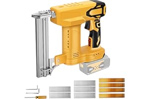 JUDANNA Cordless Nail Gun 18GA Compatible with DEWALT 20V Battery, 100W Electric Stapler Brad Gun for Wood with 500 Nails and 500 Staples - Without Battery and Charger