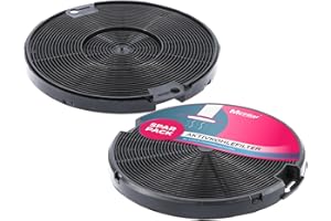 MCFILTER 2x Filtro de carbón activado Ø 150 mm EFF75, Juego de 2 para campanas extractoras adecuado para el filtro de carbón AEG 405509371/2, Faber 112.0067.944 + 112.0254.245, IKEA 203.383.74, NYTTIG FIL 500