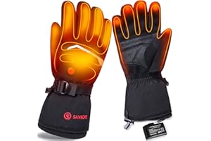 Sun Will Rechargeable Motorcycle Heated Gloves, Winter Gloves with 7.4V 2200mAh Battery for Men Women, Electric Heated Gloves for Snow Skiing Motorcycle Camping Hiking Arthritis Raynaud's Disease