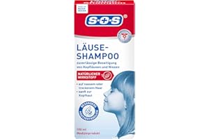 ‎SOS SOS Läuse Shampoo | Beseitigung von Nissen + Kopfläuse | mit natürlichem Wirkstoff für Kinder ab 3 J. + Erwachsene | Läusemittel Haare | 1x100ml …