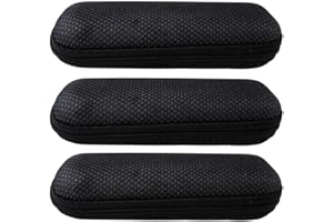 Eyekepper Etui na okulary, twarda obudowa, zamek błyskawiczny, na okulary do czytania, czarne, Etui na okulary (3 szt.), jeden rozmiar