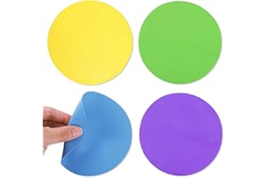 Grevosea 4Pcs Rubber Jar Opener Grippers, Jar Opener Gripper Pad Rubber Grippers for Opening Jars Multi-Function Kitchen Gadgets Anti-Slip Coasters Bottle Lid Opener for Seniors Weak Hands (Circle)