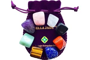 Bella Jade Helande kristaller för användning som 7 chakra-stenar, ringblommor, varma spastenar och massagestenar för jord, balans, lugnande meditation