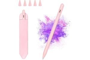 KBCASE Penna per Apple iPad 2018-2025 Pencil per iPad con Ricarica Rapida & Palm Rejection & Sensibile all'inclinazione per iPad A16 11/10/9/8/7/6,Air M3/M2/5/4/3,Mini 7/6/5,Pro M4 13"/12,9"/11"