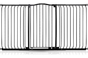 Bettacare Extra Tall Curved Top Dog Gate, 170cm - 179cm, Matt Black, Extra Tall 100cm in Height, Pressure Fit Pet Gate for Dog and Puppy, Pet and Dog Barrier, Easy Installation