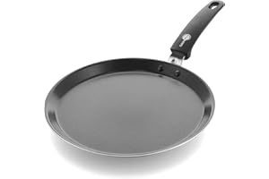 GreenPan Essentials Poêle à Crêpes Antiadhésive en Céramique Saine de 28 cm, Sans PFAS, Induction, Va au four et au gril jusqu'à 160°C, Va au lave-vaisselle, Noir