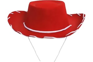 I LOVE FANCY DRESS SOMBRERO DE VAQUERO ROJO PARA NIÑOS ACCESORIO PARA COSTUMA DISPONIBLE EN DIVERSOS PAQUETES