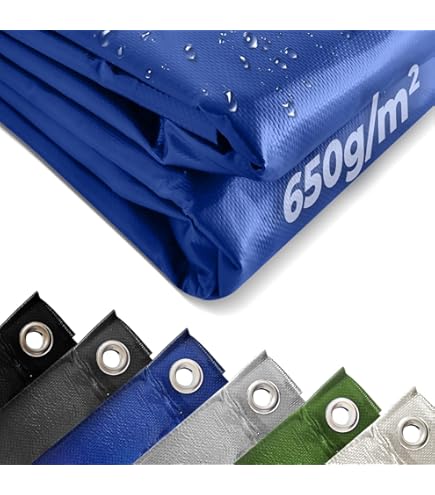 Afdekzeil, 450 g/m², vrachtwagenzeil met oogjes, pvc-zeil, waterdicht